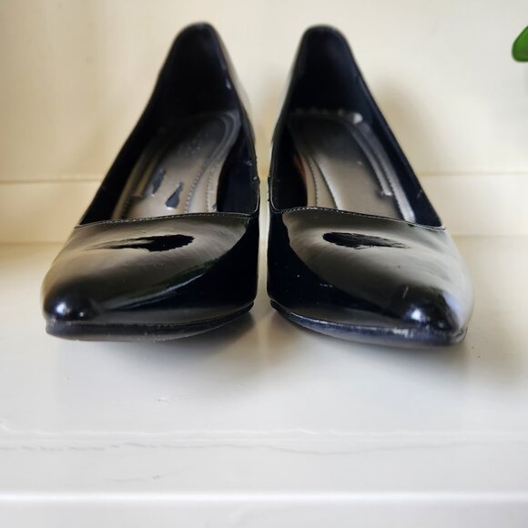 Patent Leather Black Pointed Toe 3" Heels - Picture 3 of 7